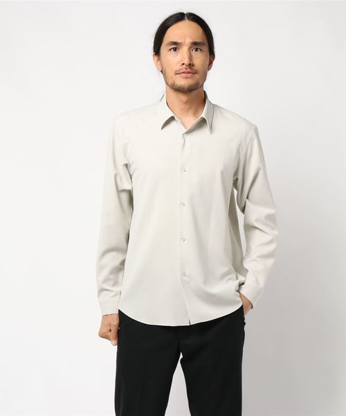 ADAM ET ROPE'（アダムエロペ）の「【MICRO OX】レギュラーカラーシャツ（シャツ/ブラウス・メンズ・チャコールグレー/ホワイト系その他6/ネイビー・L/M）」の11枚目の写真