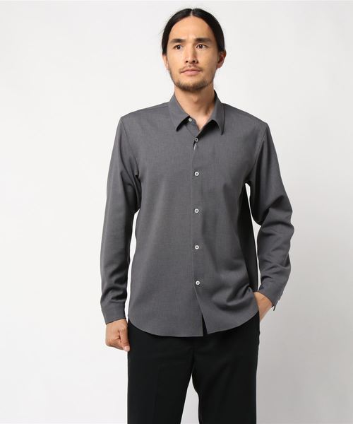 ADAM ET ROPE'（アダムエロペ）の「【MICRO OX】レギュラーカラーシャツ（シャツ/ブラウス・メンズ・チャコールグレー/ホワイト系その他6/ネイビー・L/M）」の10枚目の写真