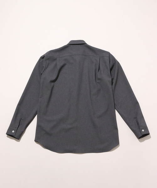 ADAM ET ROPE'（アダムエロペ）の「【MICRO OX】レギュラーカラーシャツ（シャツ/ブラウス・メンズ・チャコールグレー/ホワイト系その他6/ネイビー・L/M）」の8枚目の写真