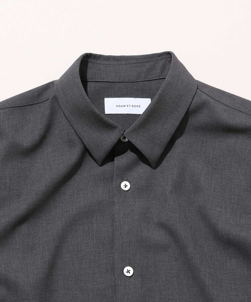 ADAM ET ROPE'（アダムエロペ）の「【MICRO OX】レギュラーカラーシャツ（シャツ/ブラウス・メンズ・チャコールグレー/ホワイト系その他6/ネイビー・L/M）」の7枚目の写真