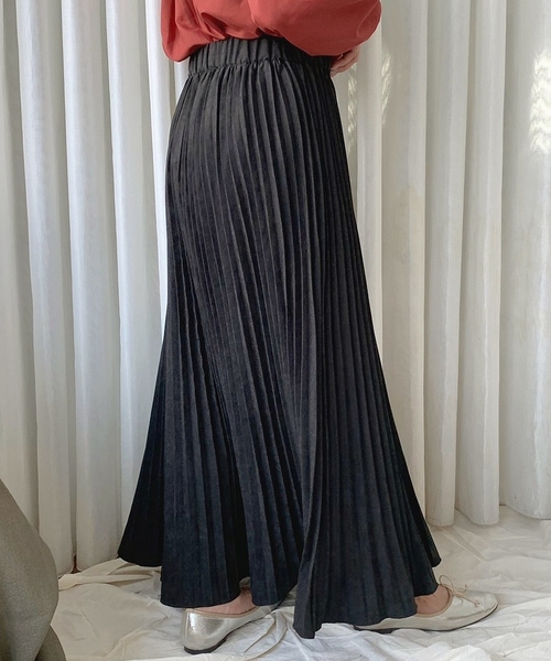 apres jour mignon（アプレジュールミニョン）の「ピーチクロスプリーツスカート【ZOZOTOWN限定アイテム】（スカート・レディース・ブラック/ベージュ/その他・フリー）」の8枚目の写真