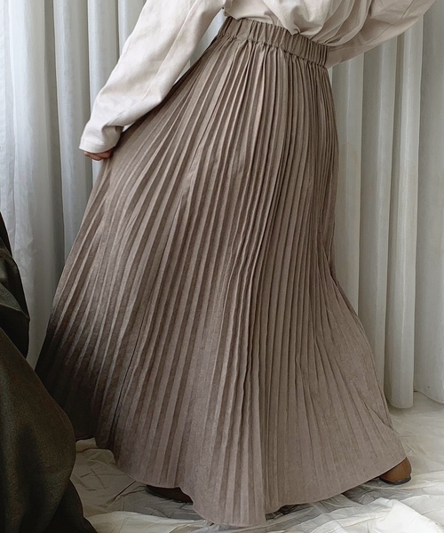 apres jour mignon（アプレジュールミニョン）の「ピーチクロスプリーツスカート【ZOZOTOWN限定アイテム】（スカート・レディース・ブラック/ベージュ/その他・フリー）」の12枚目の写真