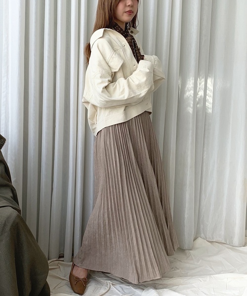 apres jour mignon（アプレジュールミニョン）の「ピーチクロスプリーツスカート【ZOZOTOWN限定アイテム】（スカート・レディース・ブラック/ベージュ/その他・フリー）」の17枚目の写真