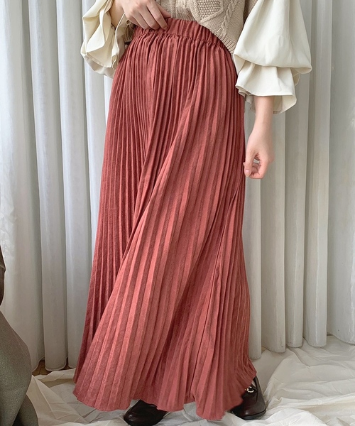 apres jour mignon（アプレジュールミニョン）の「ピーチクロスプリーツスカート【ZOZOTOWN限定アイテム】（スカート・レディース・ブラック/ベージュ/その他・フリー）」の7枚目の写真