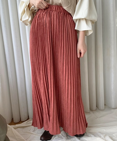 apres jour mignon（アプレジュールミニョン）の「ピーチクロスプリーツスカート【ZOZOTOWN限定アイテム】（スカート・レディース・ブラック/ベージュ/その他・フリー）」の5枚目の写真