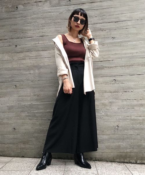 PAGEBOY（ページボーイ）の「ライスコールBIGシャツ（シャツ/ブラウス・レディース・チャコールグレー/キャメル/ダークブラウン/アイボリー/グレイッシュベージュ・FREE）」の14枚目の写真