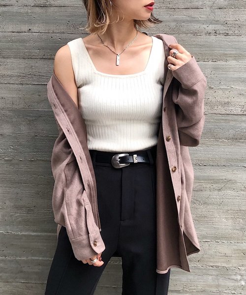 PAGEBOY（ページボーイ）の「ライスコールBIGシャツ（シャツ/ブラウス・レディース・チャコールグレー/キャメル/ダークブラウン/アイボリー/グレイッシュベージュ・FREE）」の10枚目の写真