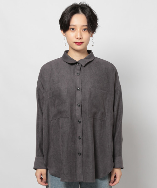 PAGEBOY（ページボーイ）の「ライスコールBIGシャツ（シャツ/ブラウス・レディース・チャコールグレー/キャメル/ダークブラウン/アイボリー/グレイッシュベージュ・FREE）」の18枚目の写真