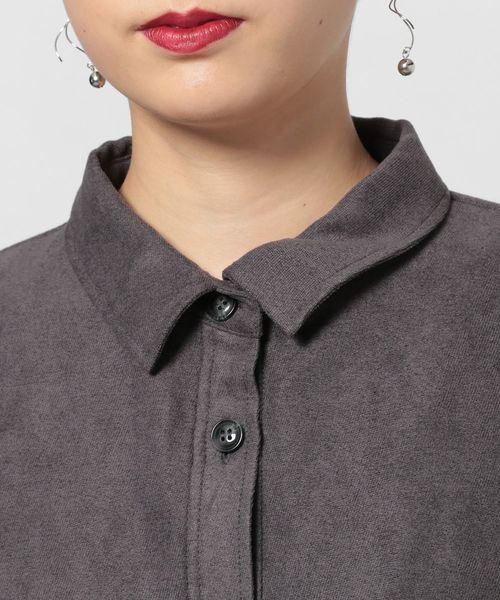 PAGEBOY（ページボーイ）の「ライスコールBIGシャツ（シャツ/ブラウス・レディース・チャコールグレー/キャメル/ダークブラウン/アイボリー/グレイッシュベージュ・FREE）」の11枚目の写真