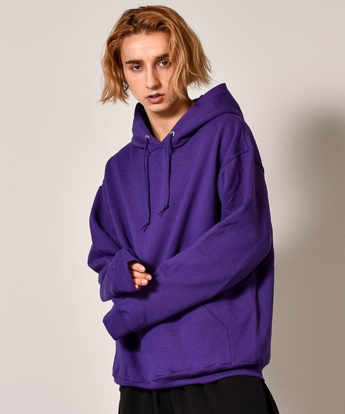 Starting Over（スターティングオーバー）の「JERZEES ジャージーズ 裏起毛 カラースウェットパーカー 無地（パーカー・メンズ・ホワイト/ブラック/ネイビー/杢グレー/パープル/サックスブルー/オリーブ/オレンジ/サンドベージュ・S/M/L/XL）」の8枚目の写真