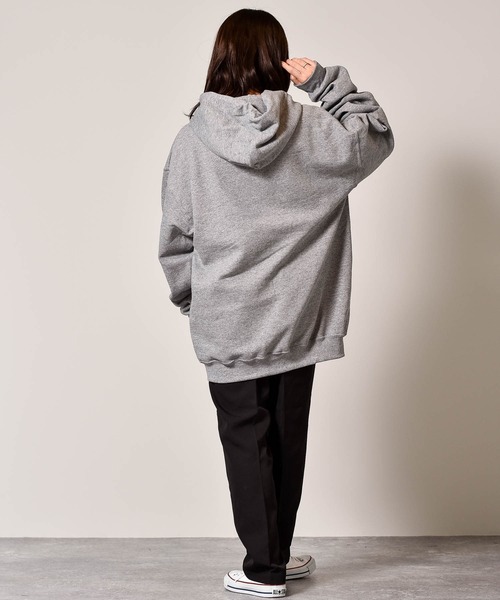 Starting Over（スターティングオーバー）の「JERZEES ジャージーズ 裏起毛 カラースウェットパーカー 無地（パーカー・メンズ・ホワイト/ブラック/ネイビー/杢グレー/パープル/サックスブルー/オリーブ/オレンジ/サンドベージュ・S/M/L/XL）」の19枚目の写真