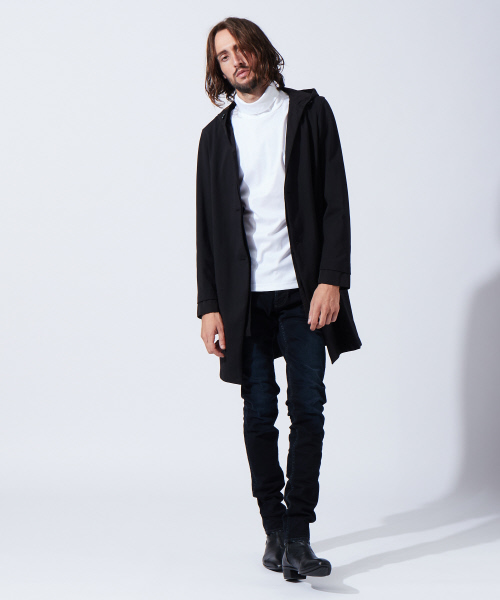 5351 POUR LES HOMMES（ゴーサンゴーイチプールオム）の「コンビネーションガウンコート（ステンカラーコート・メンズ・ブラック・44/46/48）」の6枚目の写真