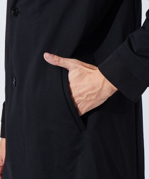 5351 POUR LES HOMMES（ゴーサンゴーイチプールオム）の「コンビネーションガウンコート（ステンカラーコート・メンズ・ブラック・44/46/48）」の5枚目の写真