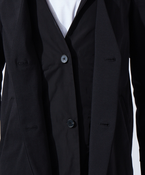 5351 POUR LES HOMMES（ゴーサンゴーイチプールオム）の「コンビネーションガウンコート（ステンカラーコート・メンズ・ブラック・44/46/48）」の4枚目の写真