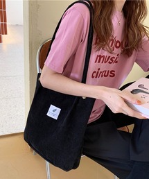 トートバッグ A4 コーデュロイ キャンバス 推し活 ロゴ