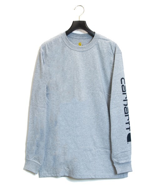 Carhartt（カーハート）の「カーハート袖ロゴLSTEE（CRHTT-K231）（Tシャツ/カットソー・メンズ・ブラック/グレー・S/M/L）」の2枚目の写真