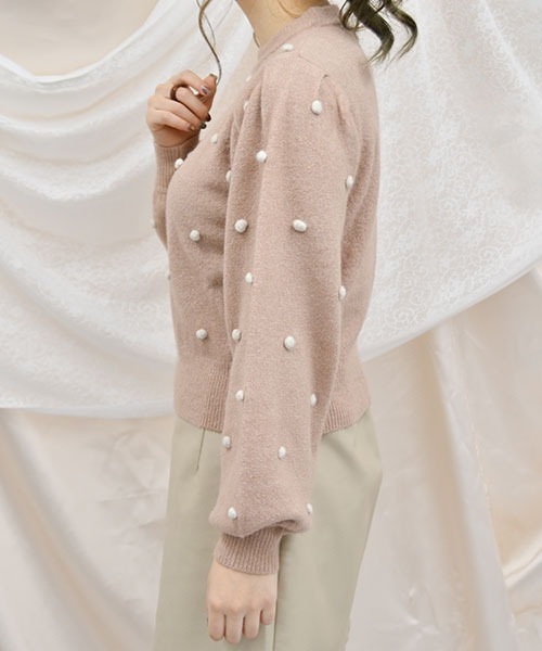 PairPair（ペアペア）の「ぽんぽん付きニット（ニット/セーター・レディース・ブラック/アイボリー/ピンクベージュ・FREE）」の11枚目の写真