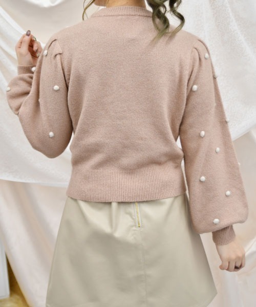 PairPair（ペアペア）の「ぽんぽん付きニット（ニット/セーター・レディース・ブラック/アイボリー/ピンクベージュ・FREE）」の12枚目の写真