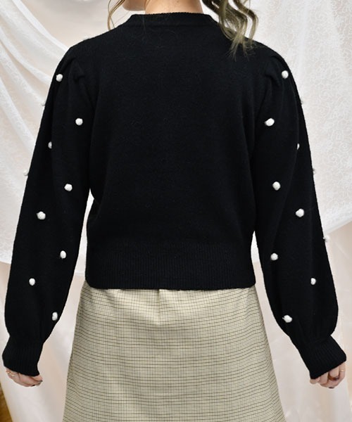 PairPair（ペアペア）の「ぽんぽん付きニット（ニット/セーター・レディース・ブラック/アイボリー/ピンクベージュ・FREE）」の16枚目の写真