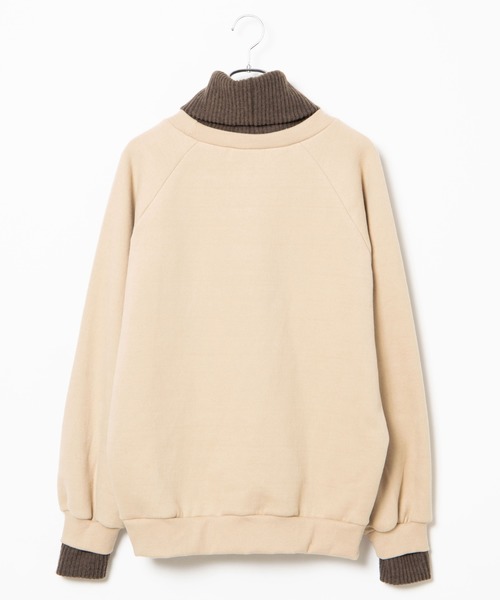 DING（ディング）の「DING/タートルネックoatmeal裏起毛スウェット（スウェット・レディース・ピンク/ベージュ・FREE）」の12枚目の写真