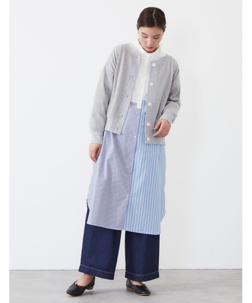 POU DOU DOU（プードゥドゥ）の「ワッフルショートカーディガン（カーディガン/ボレロ・レディース・ブラック/グレー/アイボリー・3）」の5枚目の写真