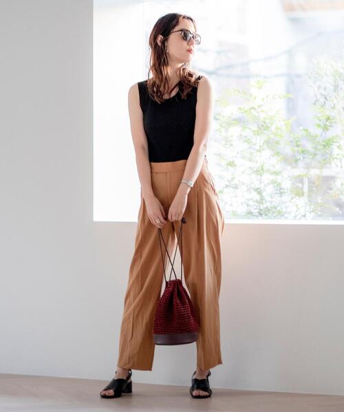 coen（コーエン）の「テレコノースリーブ（タンクトップ）（タンクトップ・レディース・ベージュ/モカ/ブラック・MEDIUM/LARGE）」の19枚目の写真