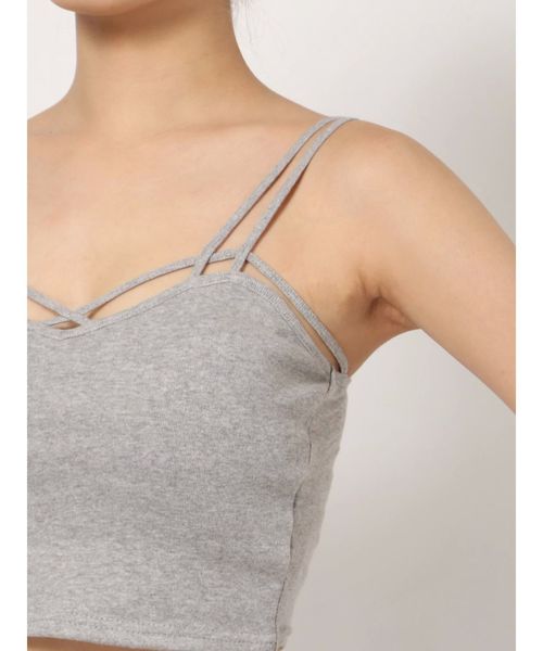 GYDA（ジェイダ）の「バインダービスチェ（キャミソール・レディース・ブラック/グレー/オフホワイト・FREE）」の5枚目の写真