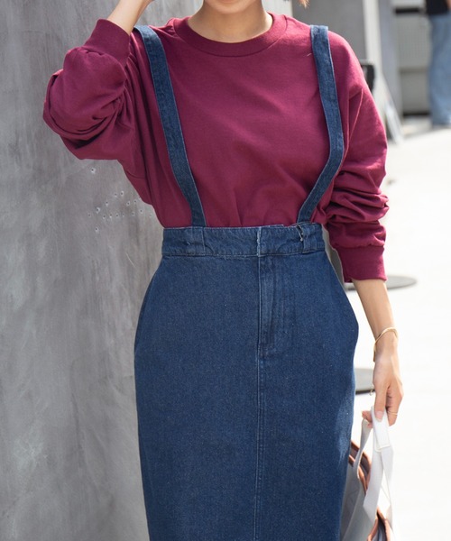 GILDAN（ギルダン）の「目黒蓮さん着用！【GILDAN】6.0オンス USA ウルトラコットンビッグシルエット 袖リブロングスリーブTシャツ 長袖Ｔシャツ 無地ロンT カットソー オーバーサイズ GL2400 MURS（Tシャツ/カットソー・レディース・ホワイト/ダークグレー/ブラック/オレンジ/ピンク/カーキ/ワイン/サックスブルー/サンドベージュ/ロイヤルブルー/ネイビー/ダークオレンジ/ダークブラウン/グリーン/ナチュラル/アッシュ/グレー/ヘザーチャコール/レモンイエロー/ダークグリーン/ゴールド/レッド/パープル・M/L/XL/S/2XL）」の20枚目の写真