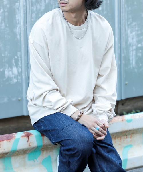 GILDAN（ギルダン）の「目黒蓮さん着用！【GILDAN】6.0オンス USA ウルトラコットンビッグシルエット 袖リブロングスリーブTシャツ 長袖Ｔシャツ 無地ロンT カットソー オーバーサイズ GL2400 MURS（Tシャツ/カットソー・レディース・ホワイト/ダークグレー/ブラック/オレンジ/ピンク/カーキ/ワイン/サックスブルー/サンドベージュ/ロイヤルブルー/ネイビー/ダークオレンジ/ダークブラウン/グリーン/ナチュラル/アッシュ/グレー/ヘザーチャコール/レモンイエロー/ダークグリーン/ゴールド/レッド/パープル・M/L/XL/S/2XL）」の8枚目の写真