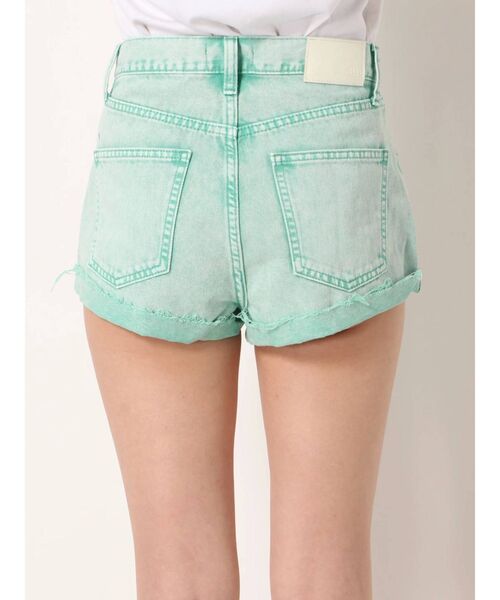 GYDA（ジェイダ）の「ケミカルJ/W デニムショーパン（デニムパンツ・レディース・ピンク/ブルー/グリーン・SMALL/MEDIUM/X-SMALL）」の4枚目の写真