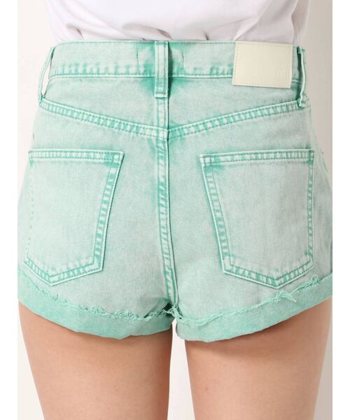 GYDA（ジェイダ）の「ケミカルJ/W デニムショーパン（デニムパンツ・レディース・ピンク/ブルー/グリーン・SMALL/MEDIUM/X-SMALL）」の16枚目の写真