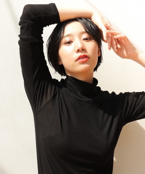 PAGEBOY(ページボーイ)の「シアーカットタートルプルオーバー(Tシャツ/カットソー・レディース・オフホワイト/ライトブルー/ブラック・FREE)」の3枚目の写真