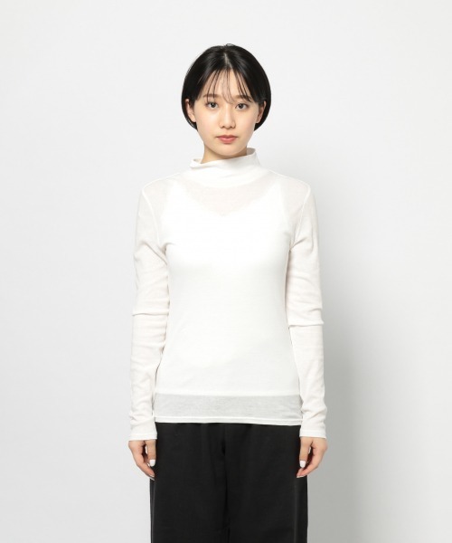 PAGEBOY(ページボーイ)の「シアーカットタートルプルオーバー(Tシャツ/カットソー・レディース・オフホワイト/ライトブルー/ブラック・FREE)」の10枚目の写真