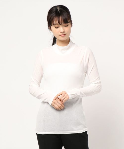 PAGEBOY(ページボーイ)の「シアーカットタートルプルオーバー(Tシャツ/カットソー・レディース・オフホワイト/ライトブルー/ブラック・FREE)」の18枚目の写真