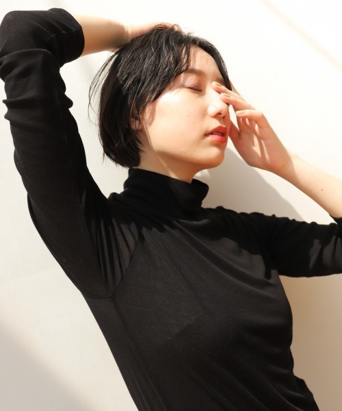 PAGEBOY(ページボーイ)の「シアーカットタートルプルオーバー(Tシャツ/カットソー・レディース・オフホワイト/ライトブルー/ブラック・FREE)」の21枚目の写真