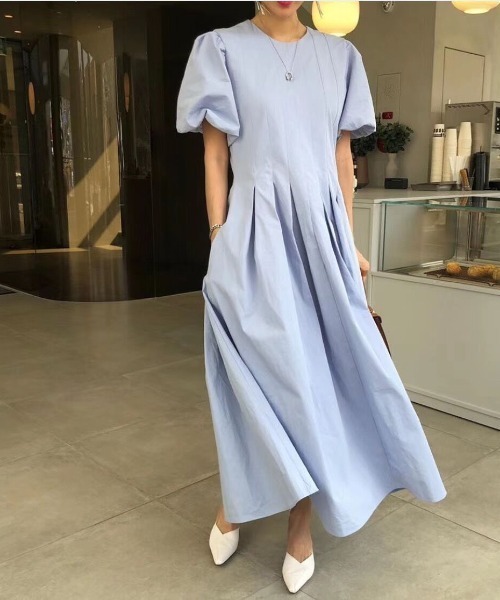 Abitokyo アビトーキョー の ボリューム袖 ロングワンピース シャツワンピース Wear