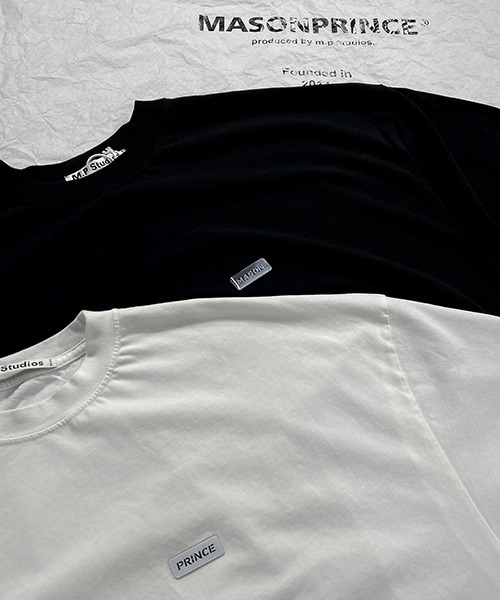 MASONPRINCE（メイソンプリンス）の「ビッグシルエットロゴプレートシンプルTシャツ DT2129 【MASONPRINCE】（Tシャツ/カットソー・メンズ・ブラック/ホワイト・L/M/S/XL）」の10枚目の写真