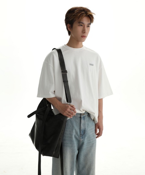 MASONPRINCE（メイソンプリンス）の「ビッグシルエットロゴプレートシンプルTシャツ DT2129 【MASONPRINCE】（Tシャツ/カットソー・メンズ・ブラック/ホワイト・L/M/S/XL）」の8枚目の写真