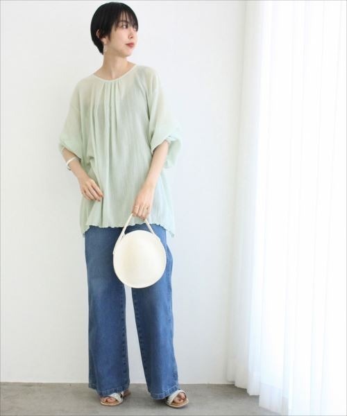 ADAM ET ROPE'（アダムエロペ）の「楊柳バックリボンブラウス（シャツ/ブラウス・レディース・ホワイト/グリーン系その他・FREE）」の18枚目の写真