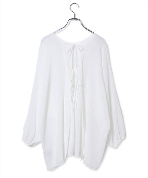 ADAM ET ROPE'（アダムエロペ）の「楊柳バックリボンブラウス（シャツ/ブラウス・レディース・ホワイト/グリーン系その他・FREE）」の16枚目の写真