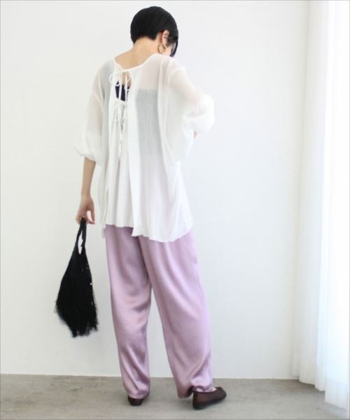 ADAM ET ROPE'（アダムエロペ）の「楊柳バックリボンブラウス（シャツ/ブラウス・レディース・ホワイト/グリーン系その他・FREE）」の17枚目の写真