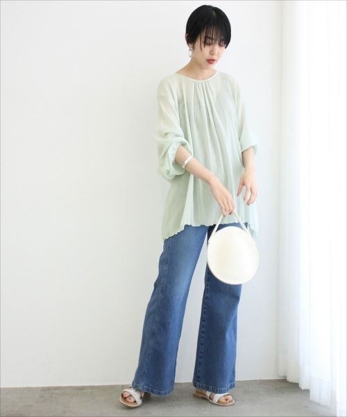 ADAM ET ROPE'（アダムエロペ）の「楊柳バックリボンブラウス（シャツ/ブラウス・レディース・ホワイト/グリーン系その他・FREE）」の15枚目の写真