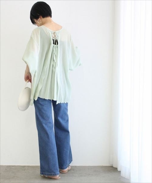 ADAM ET ROPE'（アダムエロペ）の「楊柳バックリボンブラウス（シャツ/ブラウス・レディース・ホワイト/グリーン系その他・FREE）」の11枚目の写真