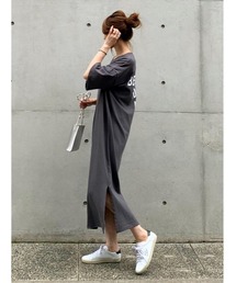 ロゴマキシカットソーワンピース