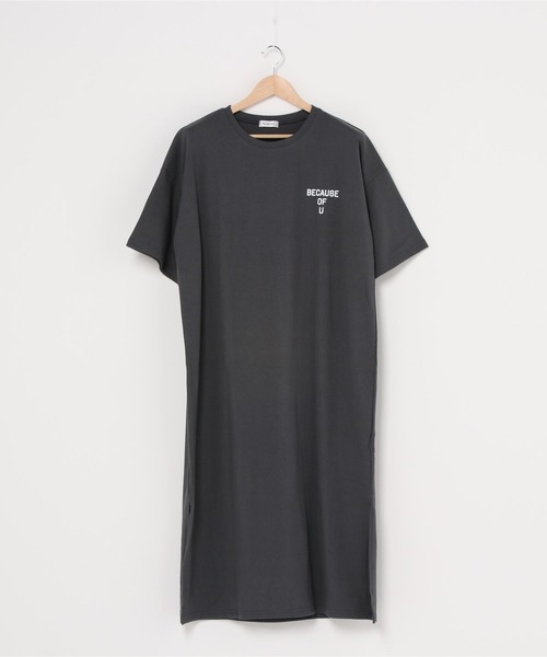 Day and Grade（デイアンドグレイド）の「ロゴマキシカットソーワンピース（ワンピース・レディース・グレイッシュベージュ・FREE）」の10枚目の写真