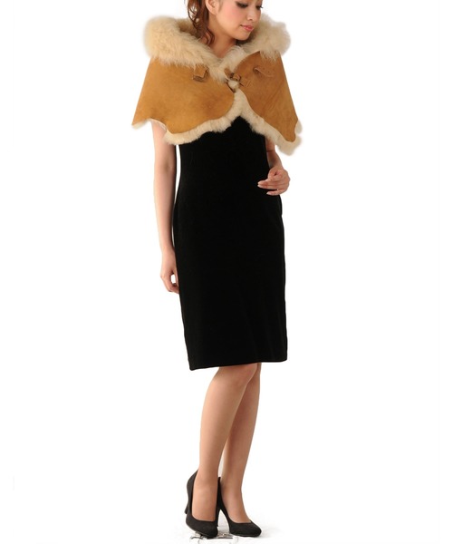 ムートンファーWフェイスケープ（ポンチョ）｜sankyo shokai