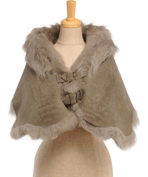 ムートンファーWフェイスケープ（ポンチョ）｜sankyo shokai