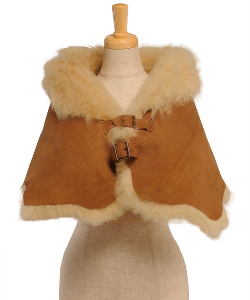 ムートンファーWフェイスケープ（ポンチョ）｜sankyo shokai