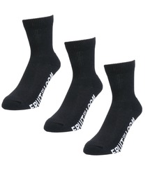 クオーター丈無地底パイル3p / 3足セット / リーズナブル  / モノトーン ベーシック