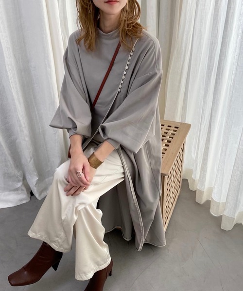 CFT.（シフト）の「CFT.　layer piping long SH（ワンピース・レディース・アイボリー/ブルー/グレイッシュベージュ・FREE）」の3枚目の写真